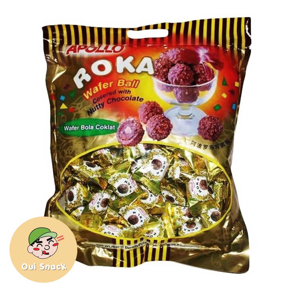 

Coklat Roka Isi 70 / Cokelat Apollo Roka / Roka Wafer Ball | Oui Snack