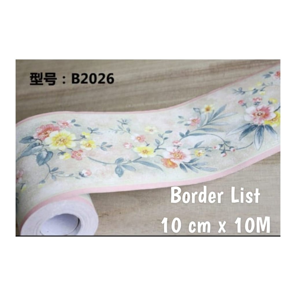 10 meter Wallborder / wall border / wallpaper list dinding UKURAN 10 METER