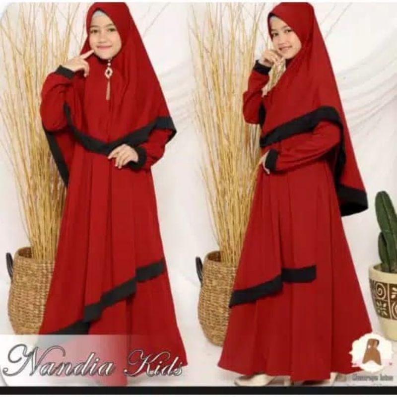 Gamis anak nandia kids gamis anak perempuan kekinian 2022 bisa cod