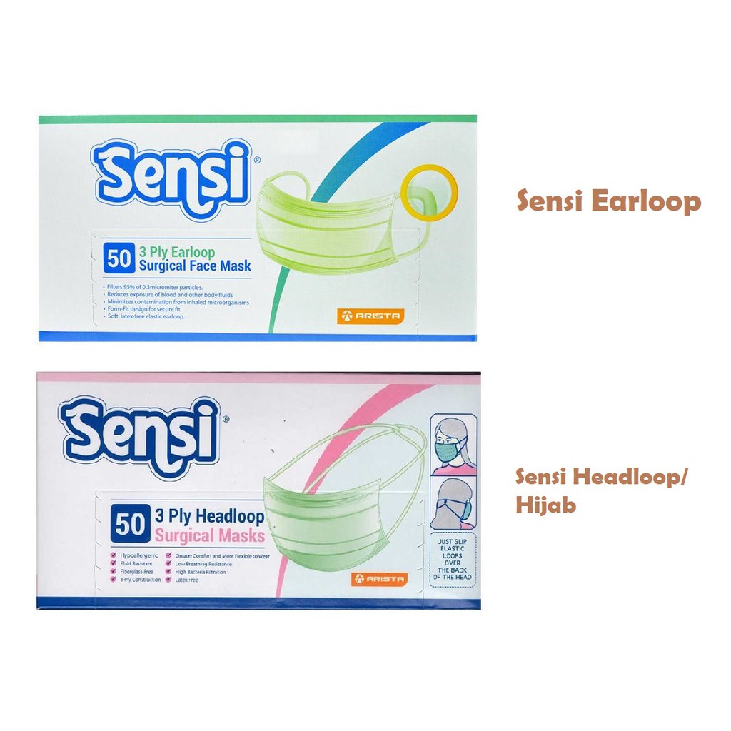 Sensi Masker 50 S Earloop Sensi Masker Headloop 50 S Sensi Masker 50 S Earloop Sensi Masker Headloop 50 S