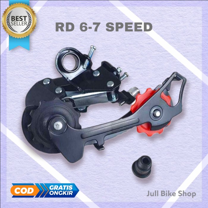 RD sepeda lipat mtb rear derailleur operan gigi 6 atau 7 speed baut