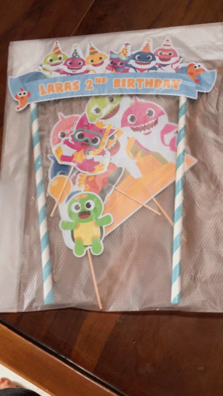 Topper Birthday Cake Baby Shark