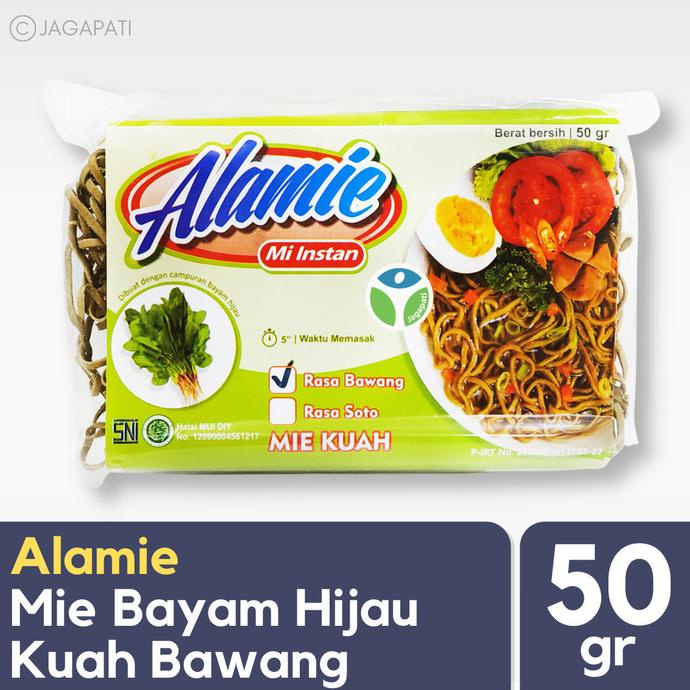 

Alamie - Mie Bayam Hijau Kuah Bawang 50gr - Mie Sehat