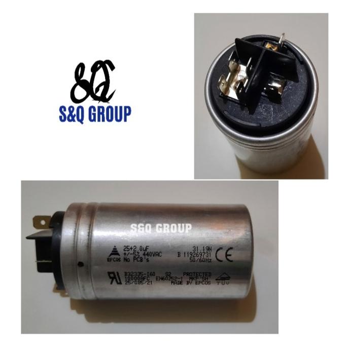 Kapasitor Ac Panasonic 3/4Pk Original 25+2Uf /Capasitor Ori Panasonic
