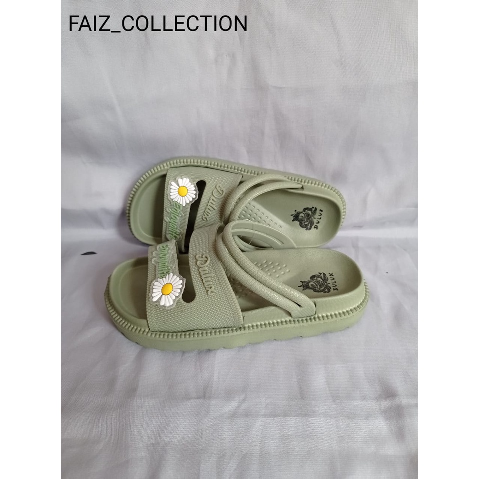 Sandal Jelly Selop Tali Wanita Dulux Tanggung Anak 323 C, Bahan Karet Terbaru Murah Meriah