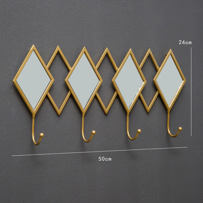 TBI Golden Mirror Wall Hanger Gantungan Pakaian Hiasan Dinding Cermin Emas