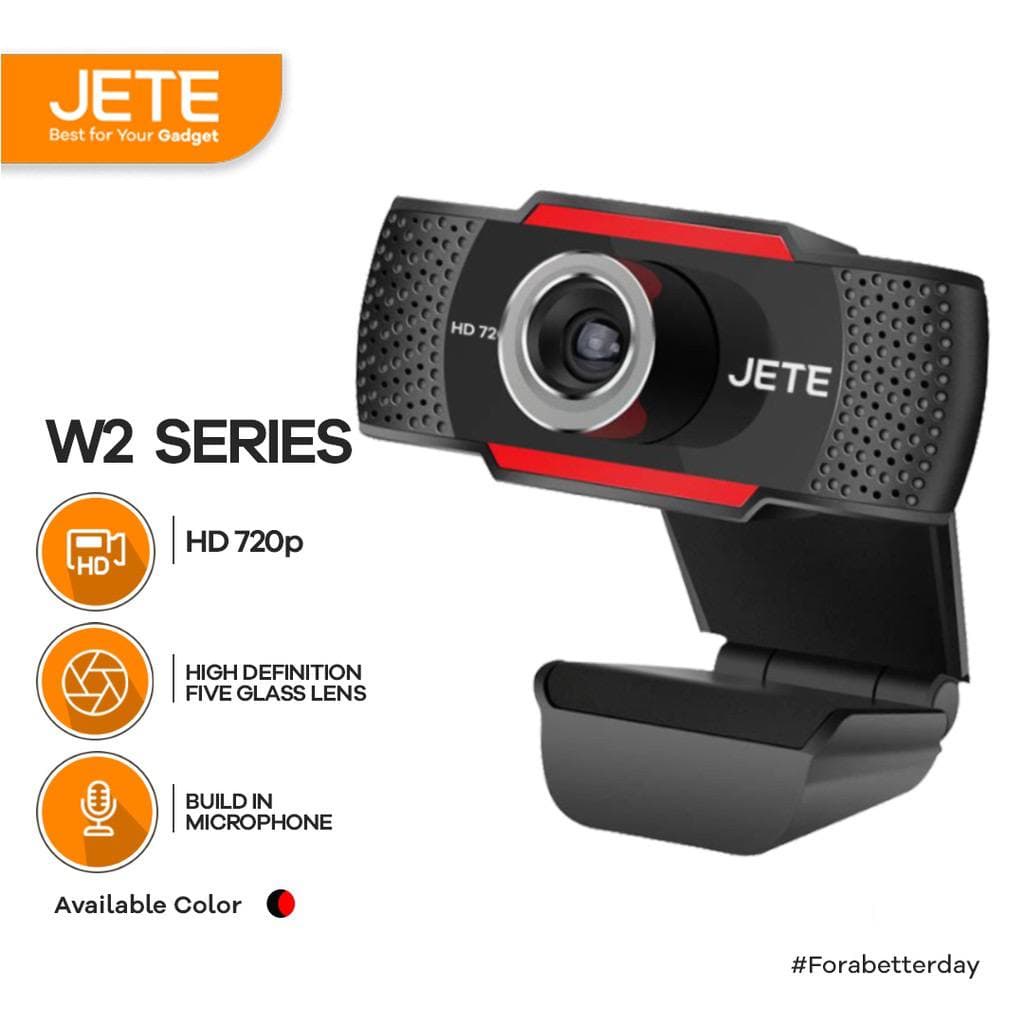 JT -  Webcam 720p HD JETE W2 with Build In Mic / Webcam Autofocus HD 720P Built in Mic Microphone Web Cam Camera For PC Laptop Desktop