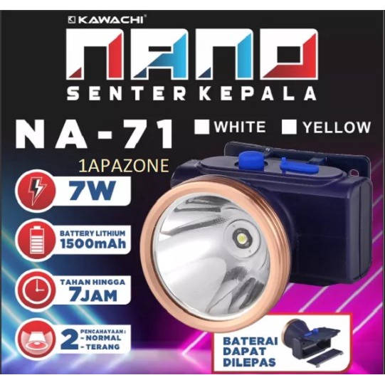 Senter Kepala Kawachi NA71 7Watt