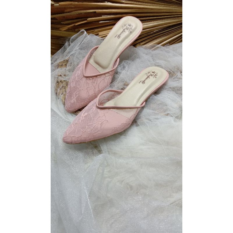 sepatu johana dustypink sepatu wanita cantik tinggi 2cm hak tahu