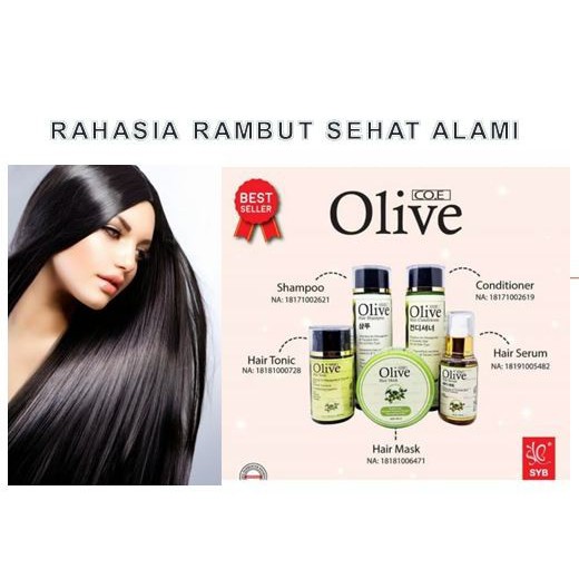 SYB Olive Paket 5in1 Shampo+Kondisioner+Tonic+Masker+Serum l Ampuh Menebalkan &amp; Memanjangkan Rambut