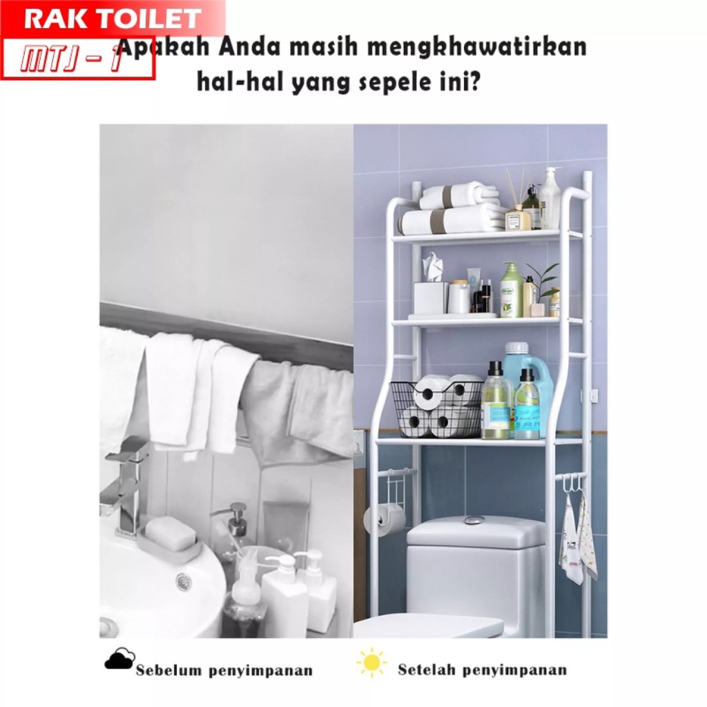 Rak Toilet Organizer WC Tissue Sabun Kloset Kamar Mandi susun grosir unik2