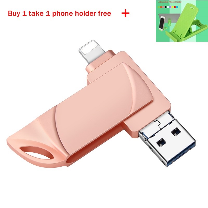 [Ready Stock] Flash Drive USB 3.0 OTG untuk iPhone / PC / Laptop 3in1 OTG Pendrive USB 512GB untuk iPhone / Android / PC / Laptop