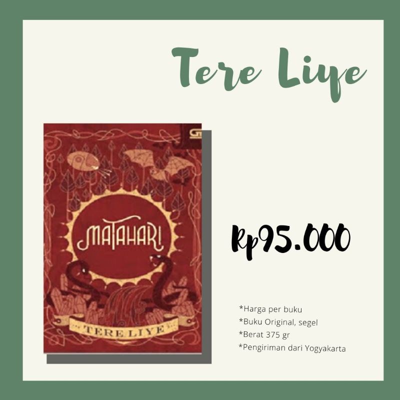 Novel Matahari - Tere Liye - Serial Bumi
