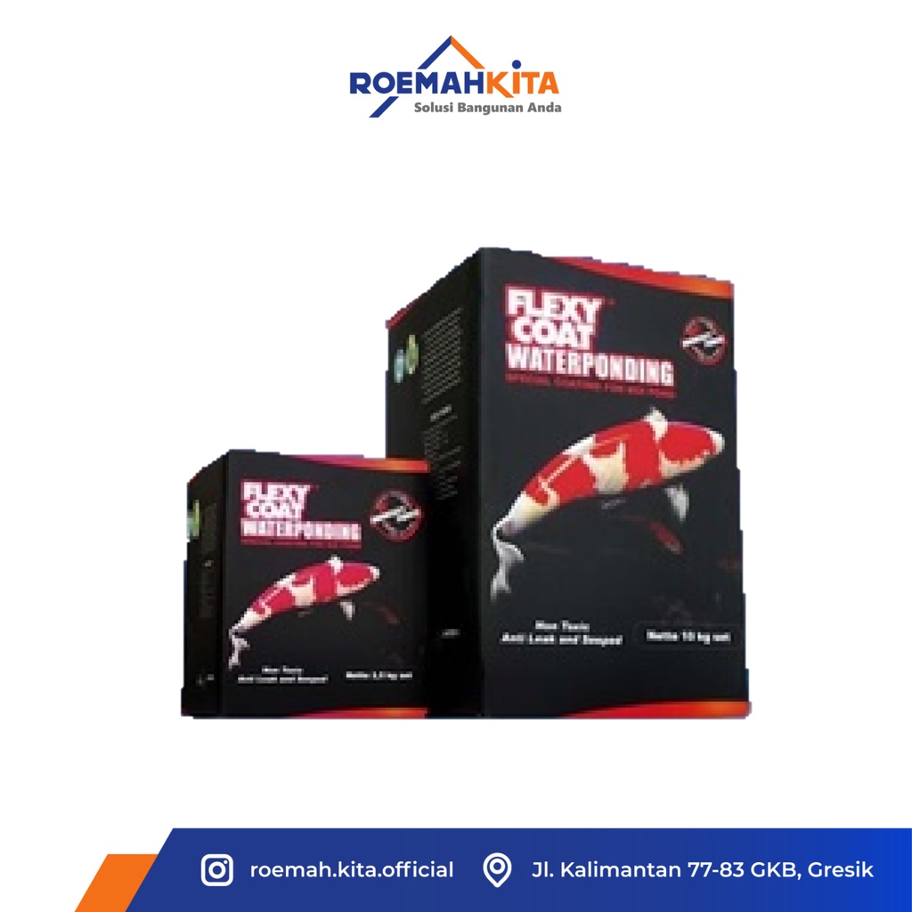 CAT KOLAM IKAN FLEXYCOAT WATERPONDING 10 KG | Cat | Cat Pelapisan Kolam Koi