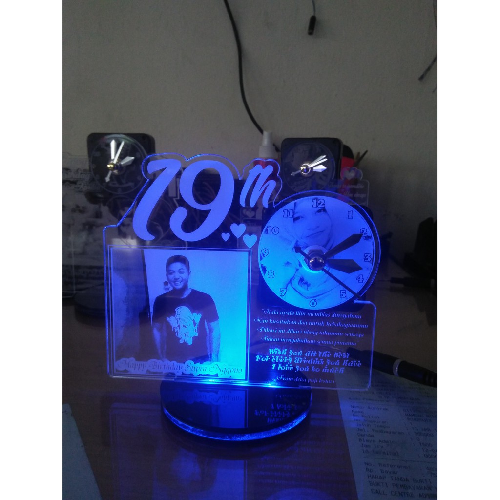 Kado Unik Lampu Hias Akriik Cocok Untuk Kado Cewe atau Cowo