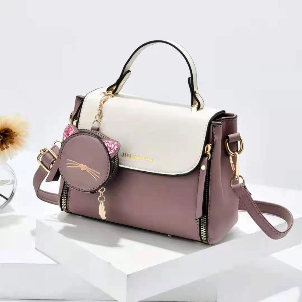 TFT AX20099 92768 AX768 B2078 T13 (1 KG MUAT 2) TAS SELEMPANG PINK WANITA IMPORT - TAS ELEGANT – HANDBAG - TAS KOREA - HARGA GROSIR AX759