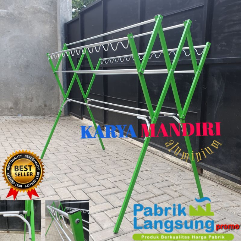 Jemuran Baju / Pakaian / Handuk Aluminium Warna - 180 CM / 1,8 Meter / 1,8 M / Karimun