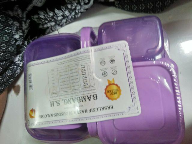 Bambang Set Dusdusan Tempat Penyimpanan Makanan Free Bpa Frozen Food Support Microwave Wadah Toples
