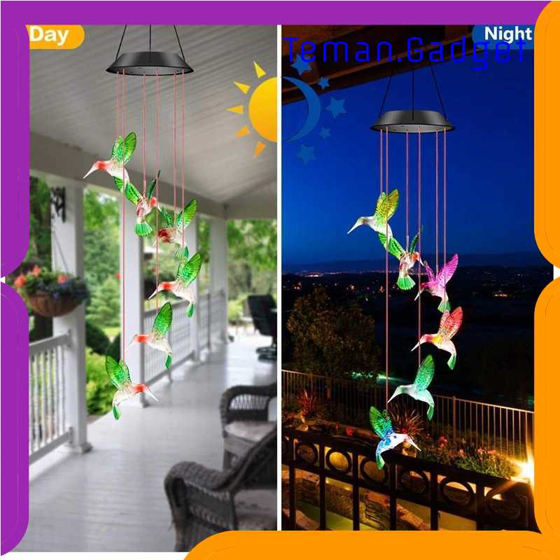 TG-DG Hansoland Lampu Hias Gantung Solar Wind Chime Light - HOL1895