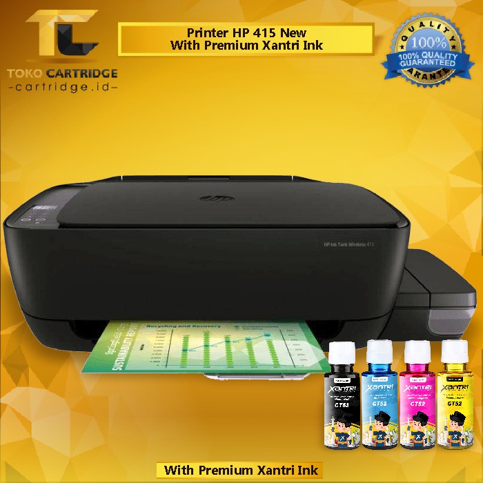 Printer Ink Tank HP 415 Wireless All in One Print Scan Copy WIFI MULTIFUNGSI Original Z4B53A