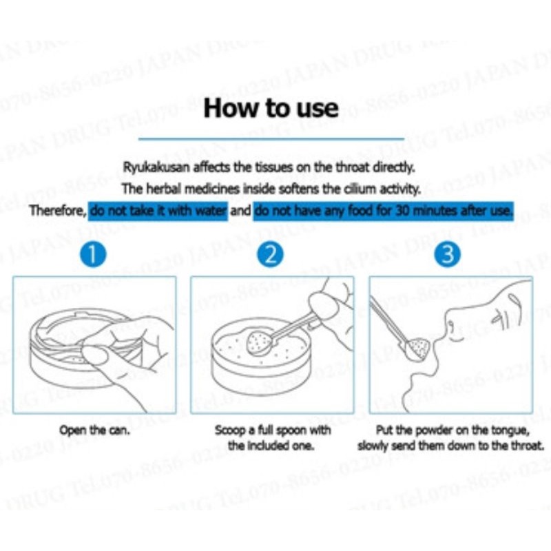 Ryukakusan Throat Herbal Powder Cough Phlegm Sore Throat 20 gr