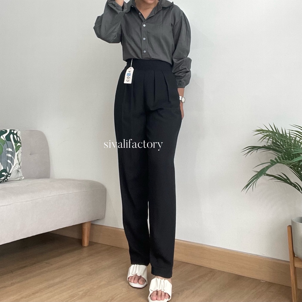 SIVALI Gemma Pants - Celana Kantor Anti Kusut - Celana Kerja Wanita Office Pencil Pants