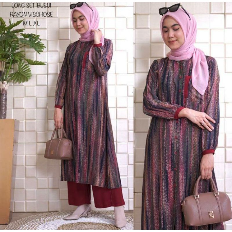 long set busui,tunik terbaru,set tunik cantik