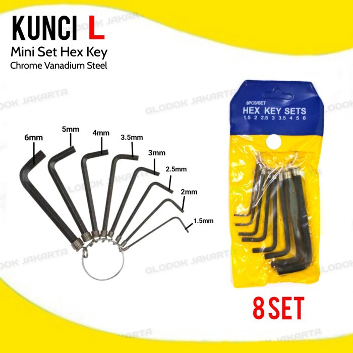 Kunci L Hex Key Ring Kunci L Set