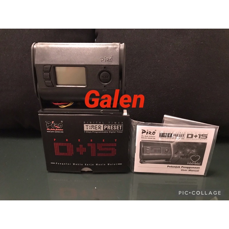 Timer Piro Preset Digital DC 12 volt 15 Auto Program on off