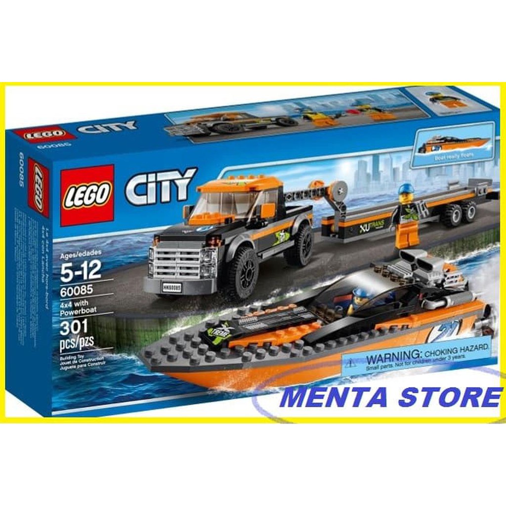 LEGO City # 60085 4x4 with Powerboat 4 x Power Boat Kapal Supplier