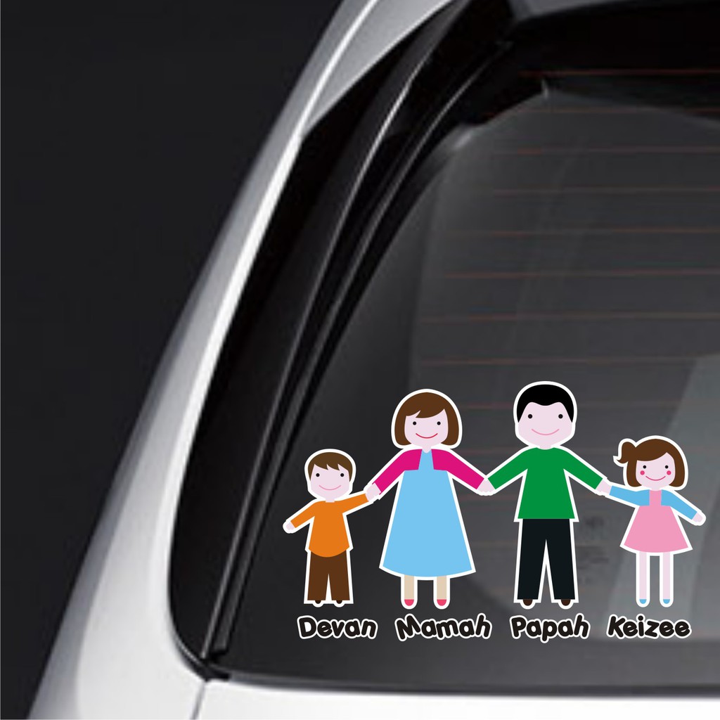 Sticker Mobil Family Keluarga Anak Custom Avanza Xenia Baby 027