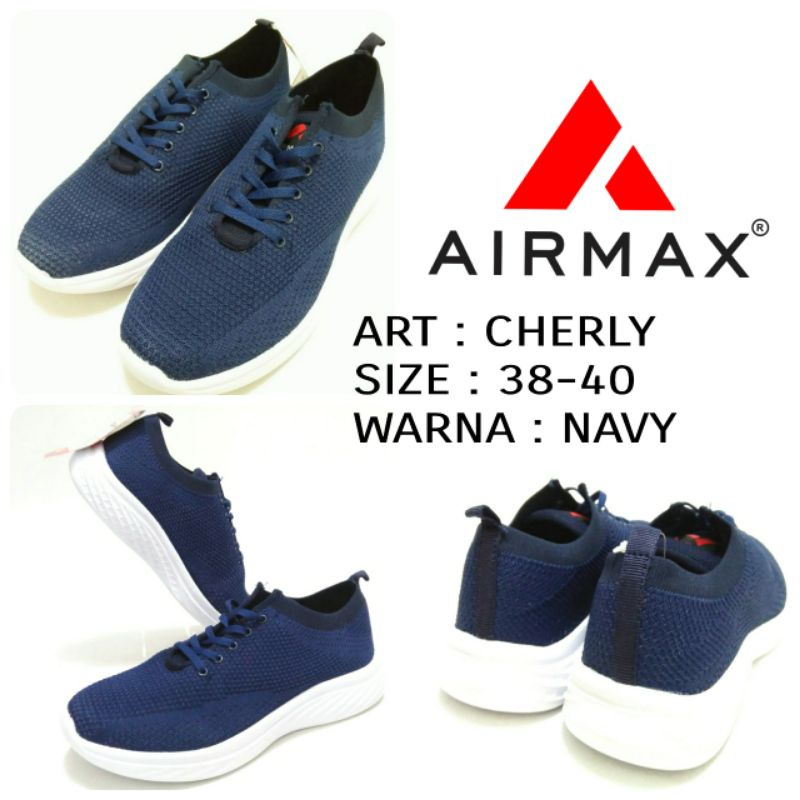 SALE!!!! SEPATU FASHION CEWEK AIRMAX CHERLY WARNA NAVY SIZE 38-40 HARGA TERMURAH