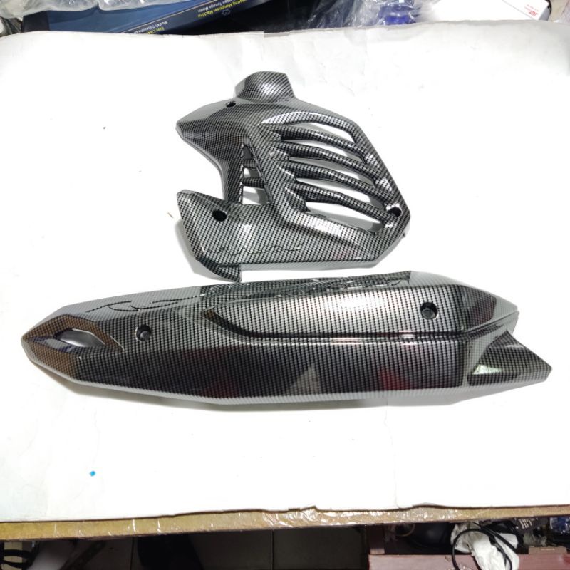 cover tutup knalpot plus radiator Yamaha aerox lexi karbon nemo