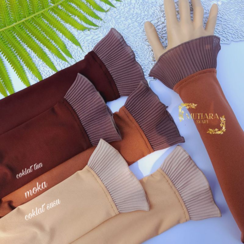 MANSET RENDA PLISKET | HANDSOCK WANITA MUSLIMAH | HANDSOCK CANTIK