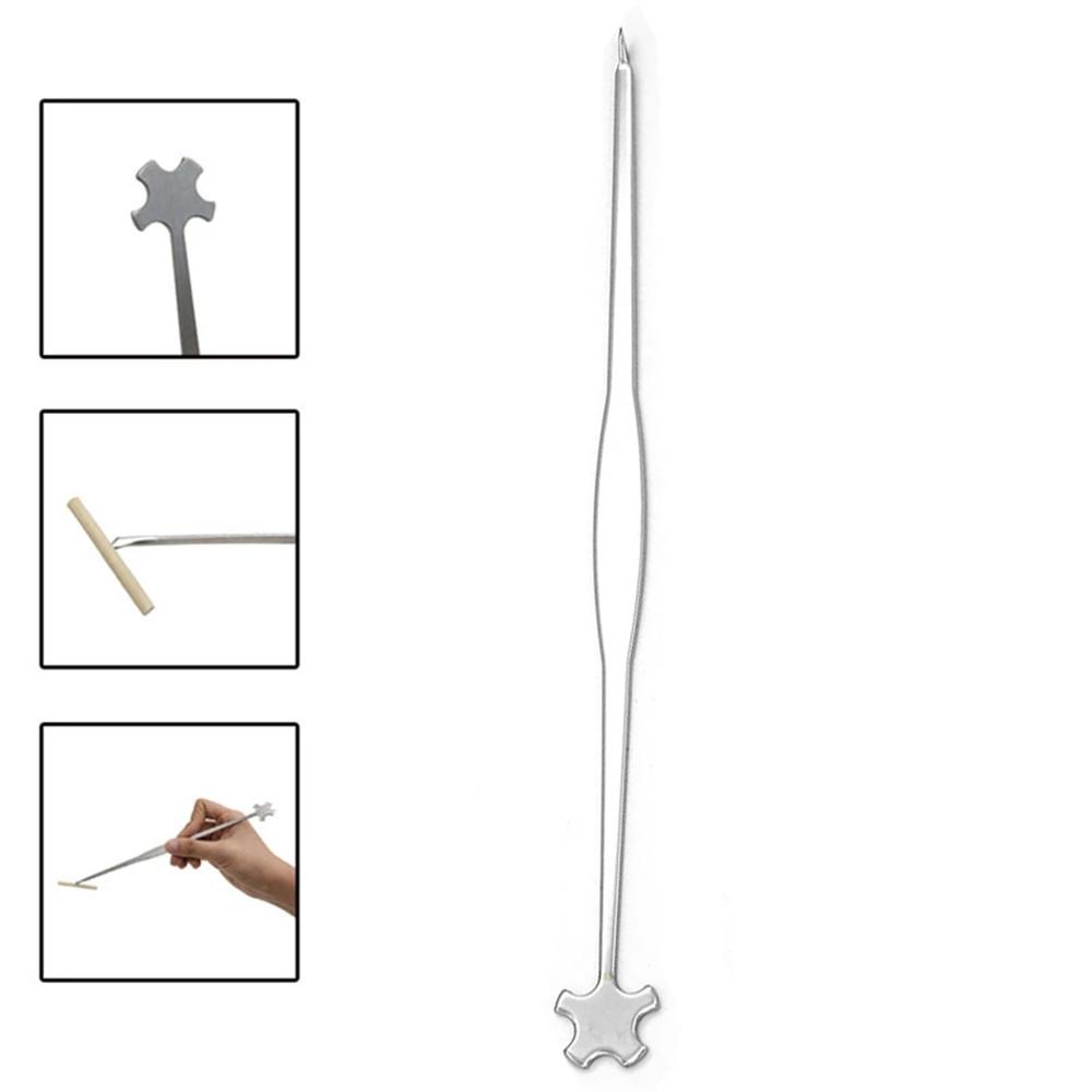 Nickolas1 Sound Post Setter Stainless Steel Violin Parts Column Hook Frets Hook Untuk Alat Menyesuaikan Biola Kuningan