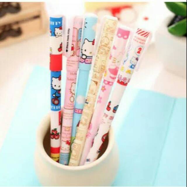 

Pulpen Gel Set Hello Kitty Warna Warni ( Isi 6 warna )