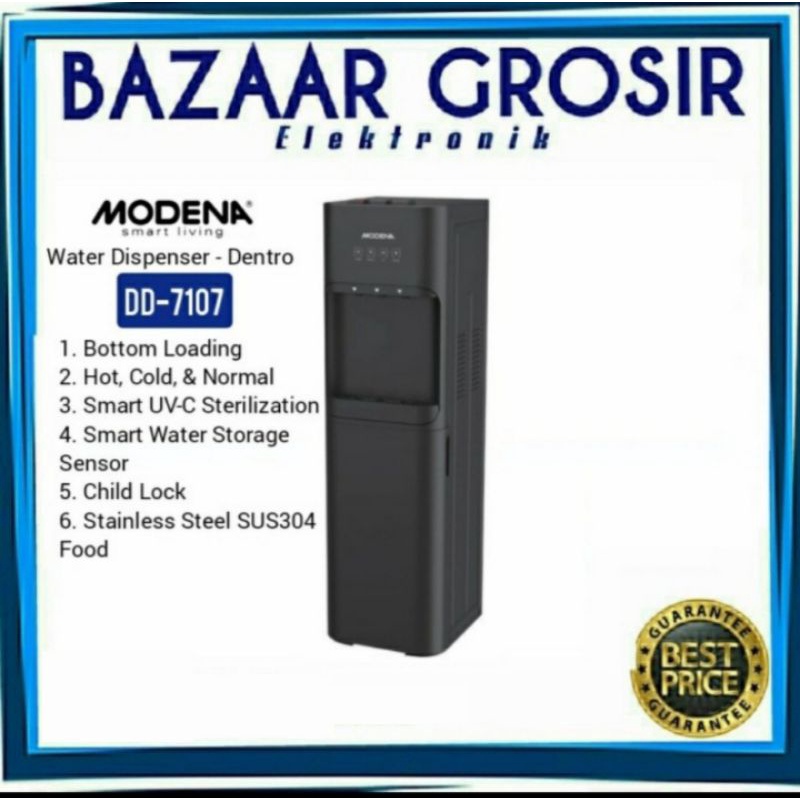 DISPENSER MODENA GALON BAWAH DD7107LUV / DD 7107 LUV / DD-7107LUV HITAM