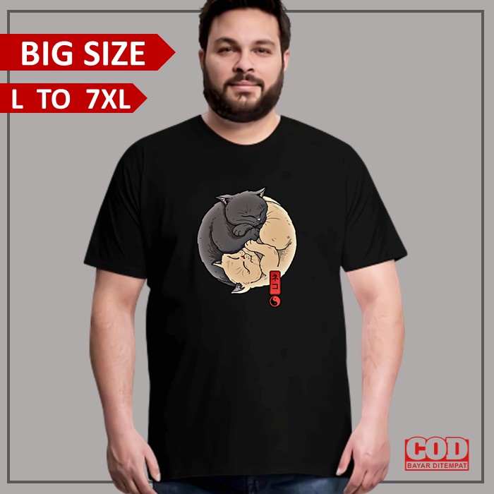 Kaos Jumbo Pria Tshirt Bigsize Laki Laki Atasan Oversize Cowok Lengan Pendek L-7XL