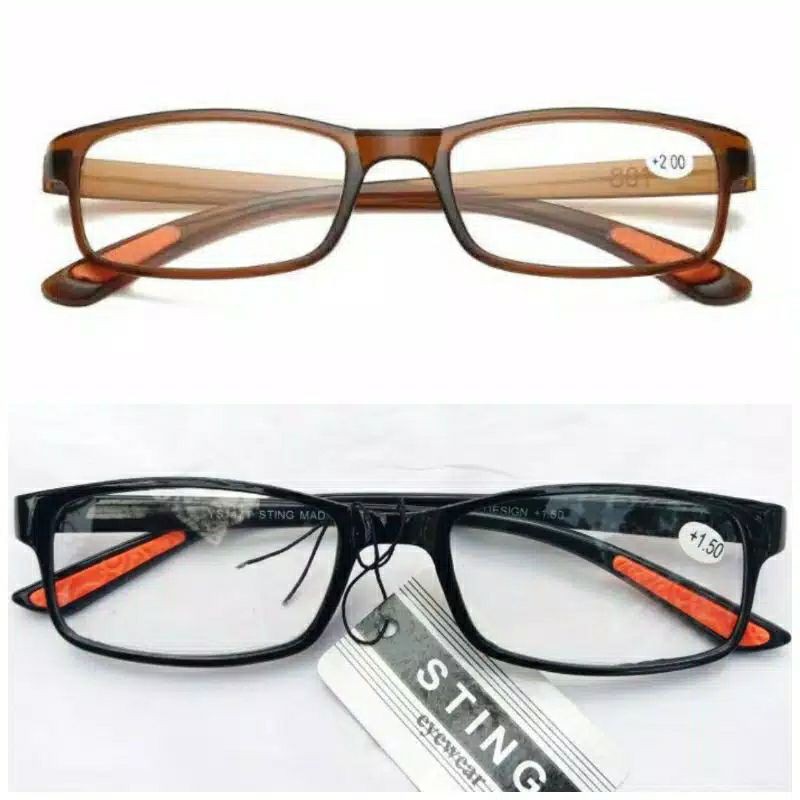 Kacamata Baca Plus 050 sd Plus 4 Tangkai Lentur Anti Patah Pria Wanita | YS147