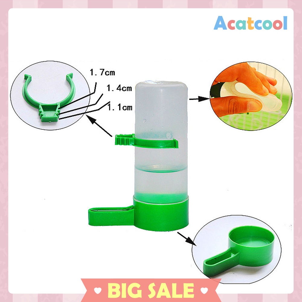 4pcs Bird Pet Drinker Feeder Waterer Clip for Aviary Budgie Cockatiel