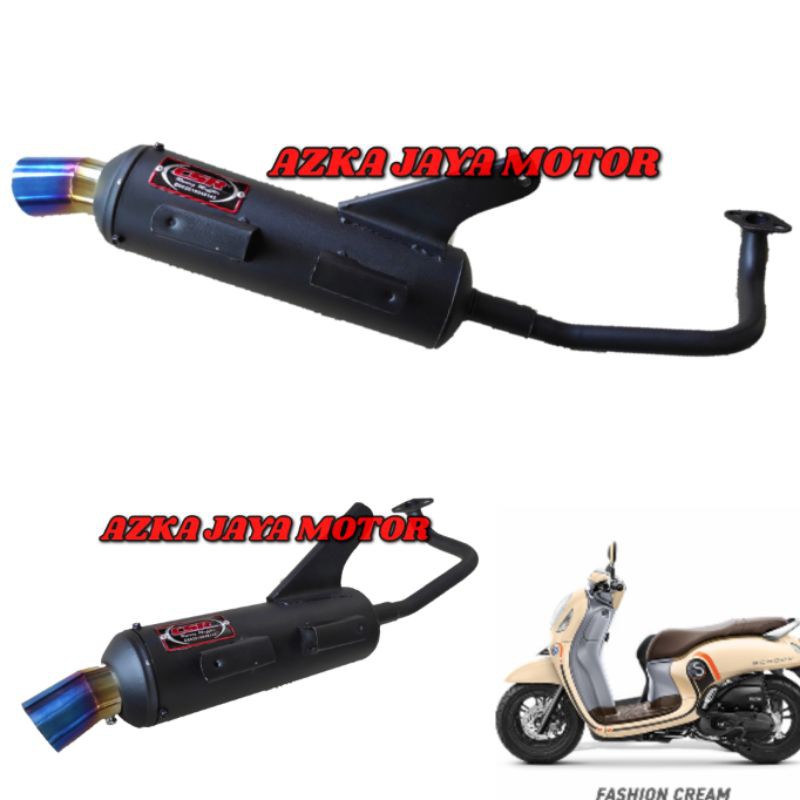 Knalpot Racing Bobokan CSR Honda Scoopy fi 2021 corong pelangi-knalpot standar racing Scoopy fi 2021