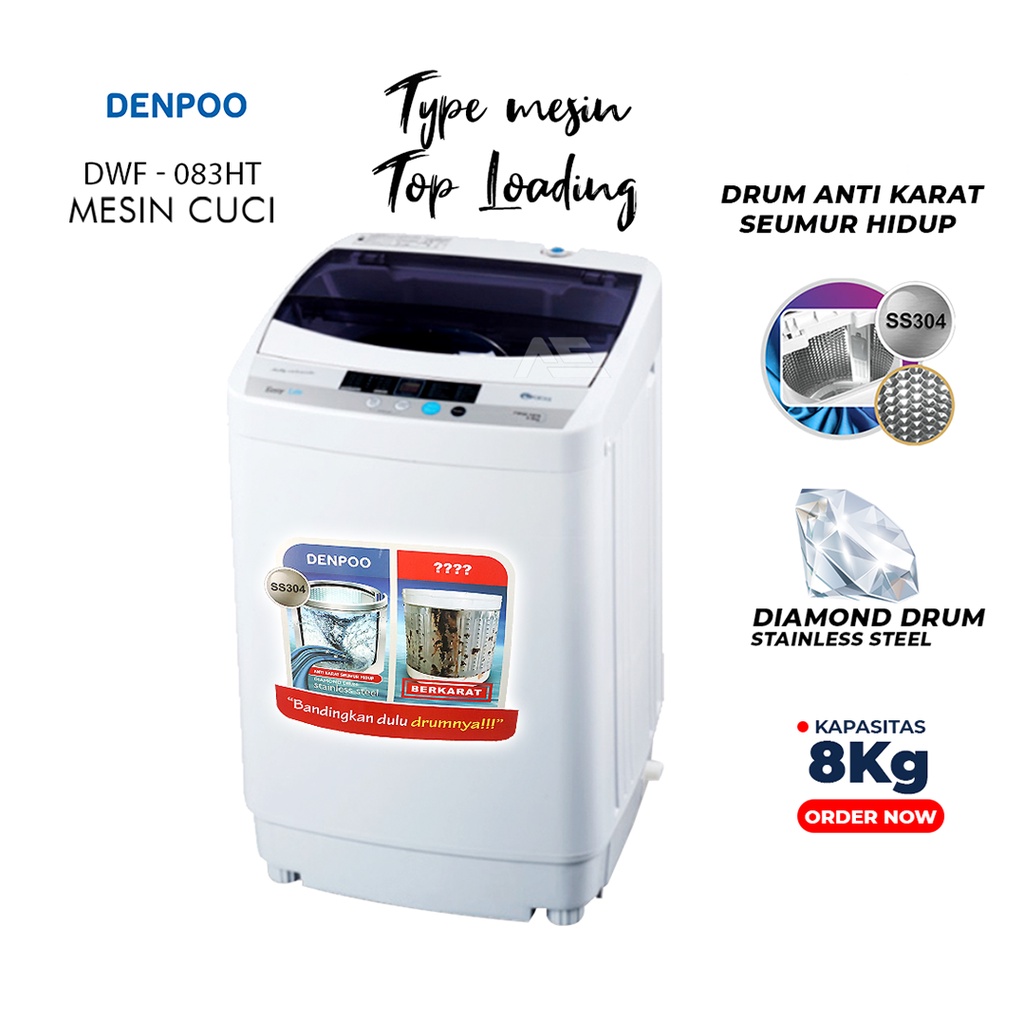 Mesin Cuci DWF 083 HT 8 Kg Terbaru dan Super Hemat Listrik