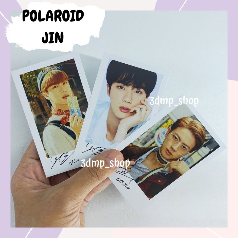 [10 lembar] polaroid photocard card kartu kertas ganteng jin seokjin bts kpop