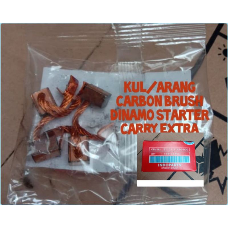 KUL DINAMO STARTER MOBIL CARRY EXTRA ST 100,ZEBRA S88,KIJANG 5K,AVANZA,XENIA CARBON BRUSH ARANG 125 