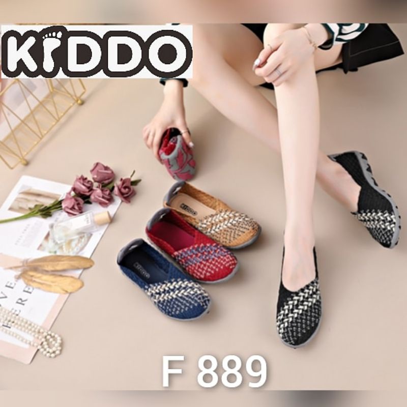 Sepatu Rajut KIDDO F889 Flat ORIGINAL