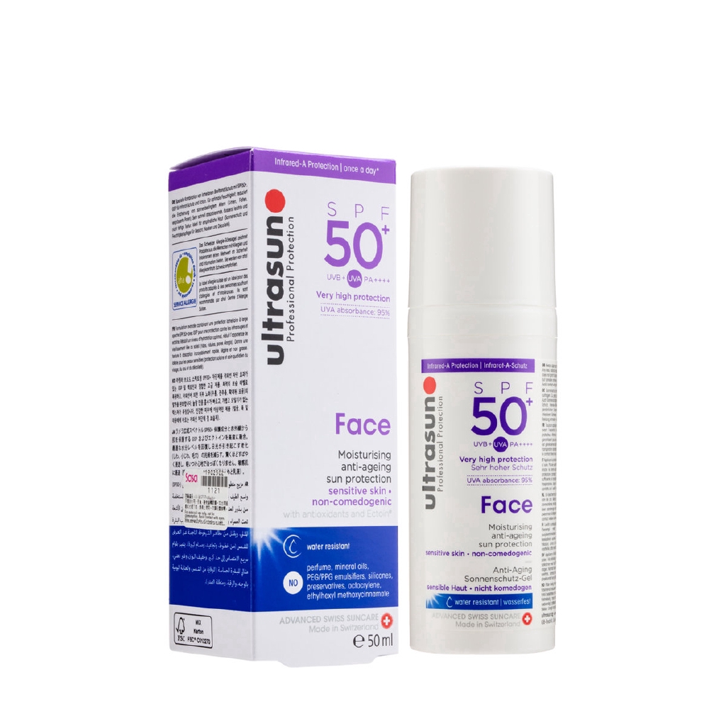 Ultrasun Face Anti-Aging Sonnenschutz-Gel SPF50 PA+++ 50ml (Purple ...