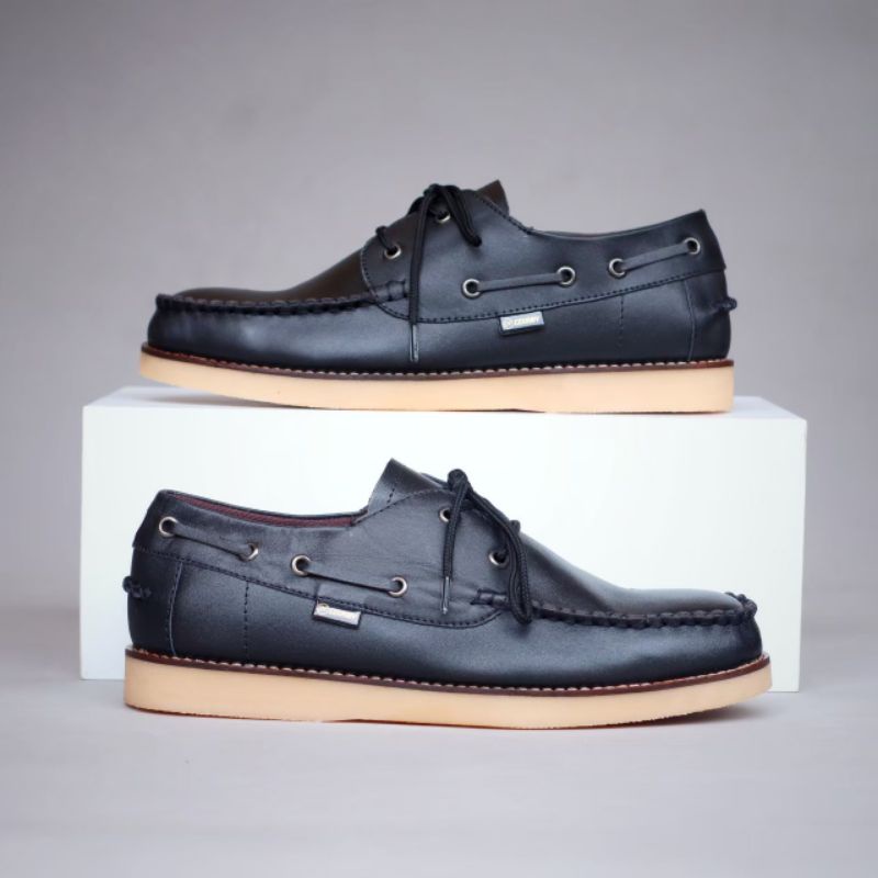 Sepatu Slip On Pria Kulit Asli Original CEVANY CEVANY DAVIS BLACK SERIES Sepatu Kasual Formal Santai
