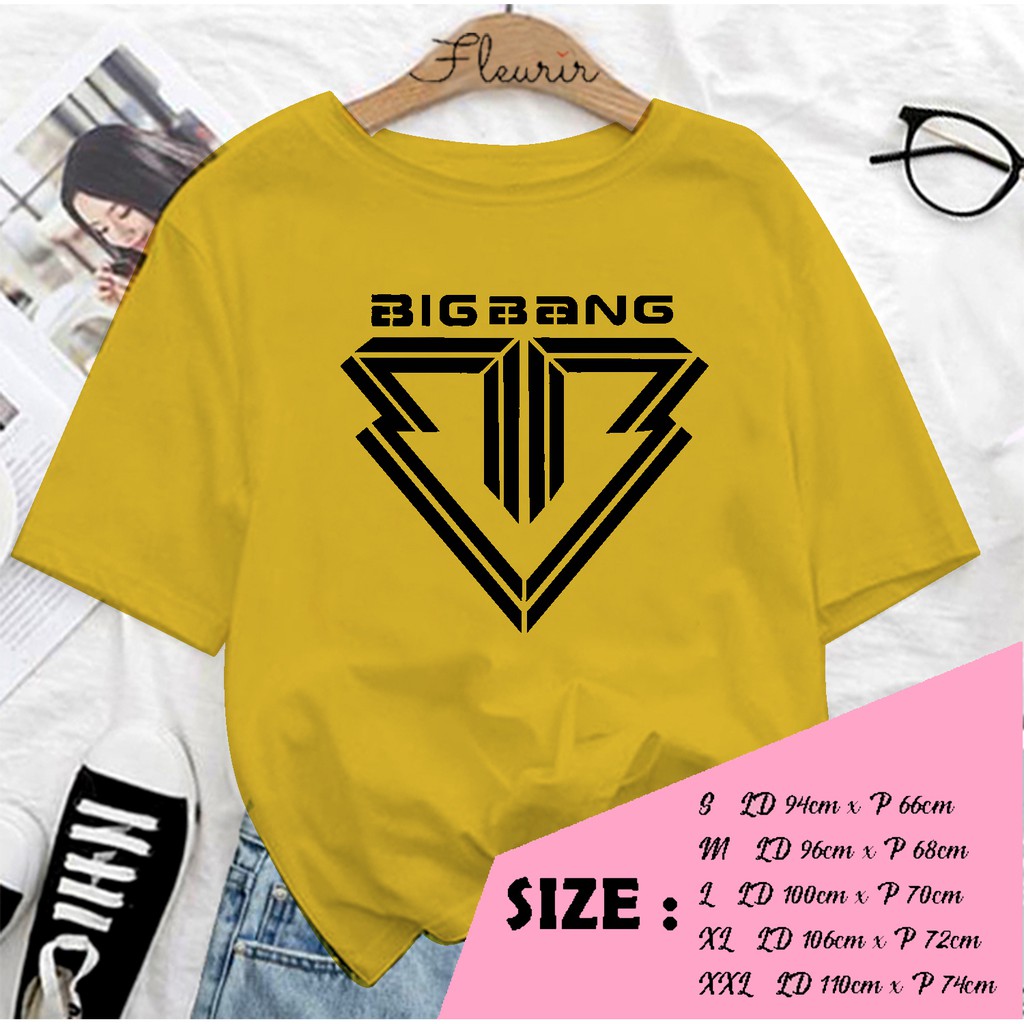 FLEURIR - KAOS BIGBANG LOGO BIG WANITA DEWASA LENGAN PENDEK TEE UNISEX