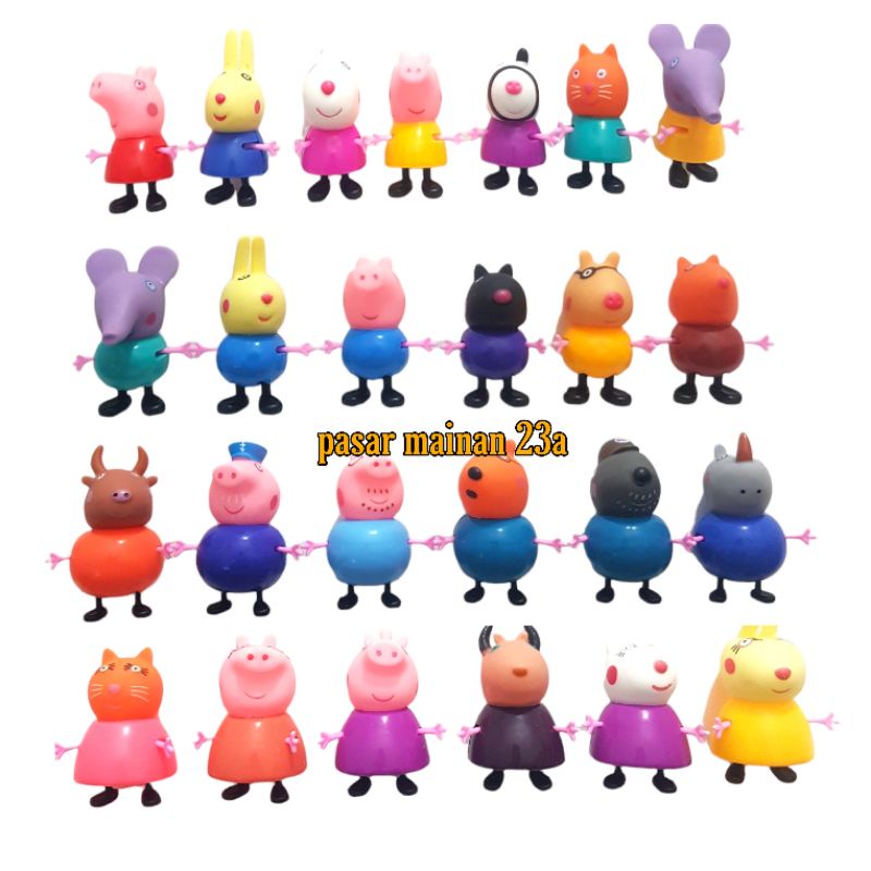 Mainan Anak Peppa Pig Piggy's Set 25 Hiasan figure peppa pig Rumah Rumahan peppa pig