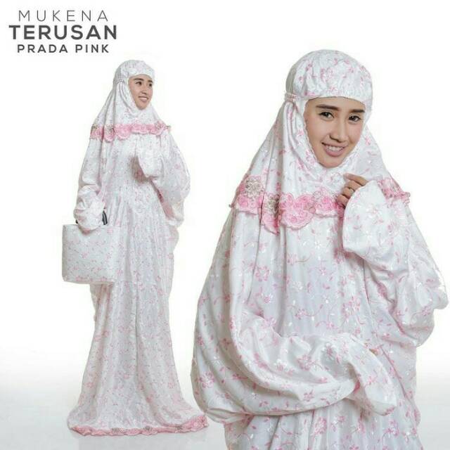 MUKENA TELEKUNG RUKUH DEWASA TERUSAN SUTRA PARIS PUTIH BORDIR COKLAT ABU UNGU HIJAU PINK BIRU